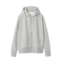 MUJI 無印良品 女士连帽卫衣外套 BBQ01A0S 浅灰色 L