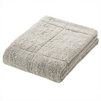 MUJI 棉绒 可再利用浴巾 厚型 浅灰色 70×140cm