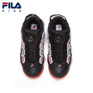 FILA 斐乐 KIDS 儿童中大童男童运动球鞋2020年秋冬新款休闲运动鞋 黑色/白-BK 35码/22.5cm