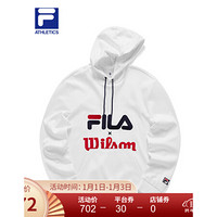 FILA   × Wilson斐乐连帽卫衣2020秋季新款跨界联名卫衣男 标准白-WT 170/92A/M