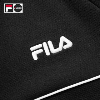 FILA FUSION 男士针织上衣2021年春季新款网球运动潮流外套男 深黑-BK 175/96A/L