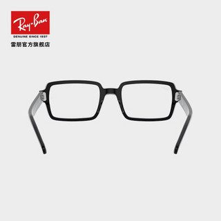 RayBan雷朋2020光学近视镜板材矩形方框复古时尚女款镜架0RX5473 2000耀眼黑色镜框52尺寸 尺寸52