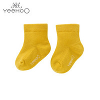 英氏婴儿袜子 男女宝宝四季袜纯色休闲款袜子 YIWCJ00001A01 11CM (建议1-2岁)无防滑底
