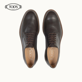 托德斯 TOD'S 2020春夏 男士牛皮系带鞋 礼盒礼品 深褐色 41.5