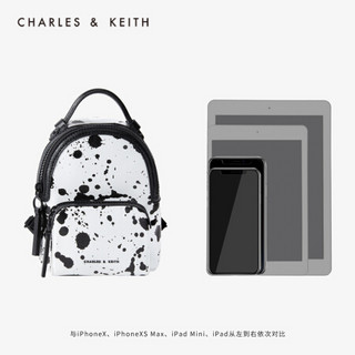 CHARLES＆KEITH2021春季CK2-60150926女士拉链手提单肩包双肩包 White白色 S