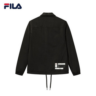 FILA x MIHARA 斐乐男士运动外套2020冬季新款联名款梭织外套男 正黑色-BK 180/100A/XL