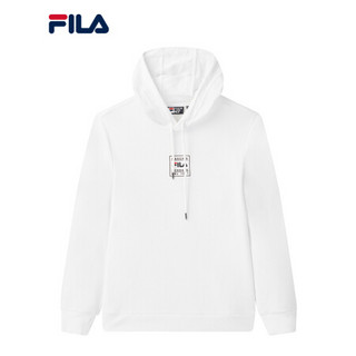 FILA 斐乐官方男子防风连帽卫衣2020年秋季冬季新款时尚休闲简洁 标准白-WT 175/96A/L