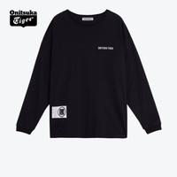 Onitsuka Tiger鬼塚虎 休闲长袖上衣男款 休闲套头衫女 2183A471-101 黑色 XL