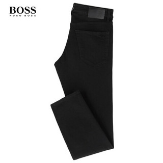 HUGO BOSS雨果博斯男士经典款常规版型休闲牛仔裤 007-黑色 34/34