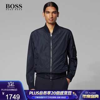 HUGO BOSS雨果博斯夹克男潮流港风休闲棒球服领夹克外套50419478 402-深蓝色 46