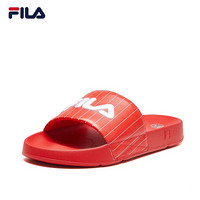 FILA 斐乐官方 DRIFTER STRIPES情侣款男子运动拖鞋2020新品厚底凉拖沙滩鞋 火红-RD 40