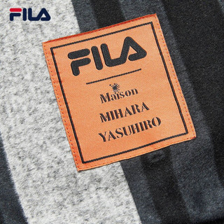 FILA x MIHARA斐乐套头卫衣男子2021春季新款休闲时尚运动套头衫 羽柔白拼正黑色条纹-IV 175/96A/L