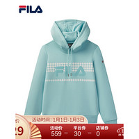 FILA 斐乐官方女子连帽卫衣 2020年冬季新款 运动套头衫女上衣 普莱林蓝-LB 175/92A/XL