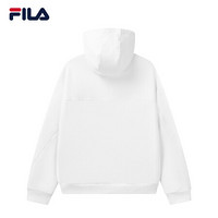 FILA 斐乐官方女子连帽卫衣2021年新款时尚运动针织套头衫女 标准白-WT 175/92A/XL