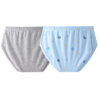 2件装安奈儿男童三角裤衩莫代尔宝宝底裤中大童短裤棉质男孩内裤 杂色
