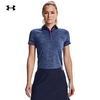 安德玛官方UA Zinger女子高尔夫运动短袖Polo衫Under Armour1361912 深蓝色410 XS