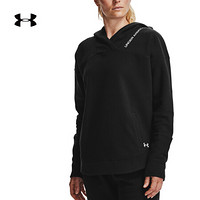 安德玛官方UA RECOVER女子抓绒运动连帽卫衣Under Armour1356346 黑色001 XL