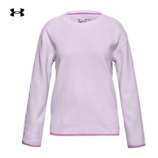 安德玛官方UA Winter Weight女童抓绒圆领运动卫衣Under Armour1356426 紫色570 YM