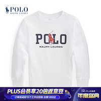 Ralph Lauren/拉夫劳伦男童 2020年秋季Big Pony徽标棉质T恤34400 100-白色 5