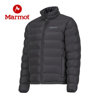 Marmot/土拨鼠秋冬运动时尚保暖防风立领面包棉服男户外 曜石黑001 M 欧码偏大