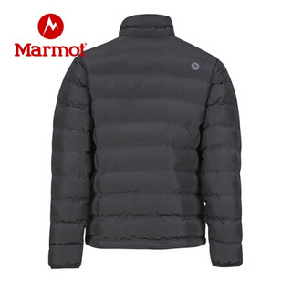 Marmot/土拨鼠秋冬运动时尚保暖防风立领面包棉服男户外 曜石黑001 M 欧码偏大