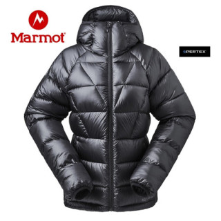 marmot土拨鼠秋冬新款户外800蓬鹅绒防风拒水保暖女式羽绒服曜石黑001