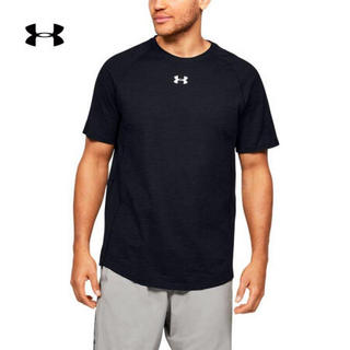 安德玛官方UA Charged Cotton男子运动短袖T恤Under Armour1351570 黑色001 XXL