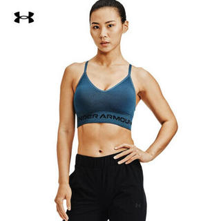 安德玛官方UA Seamless女子运动内衣—低强度Under Armour1357232 蓝色467 L