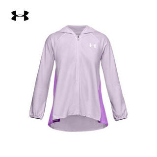 安德玛官方UA Play Up女童拉链运动针织外套Under Armour1356483 紫色570 YXL