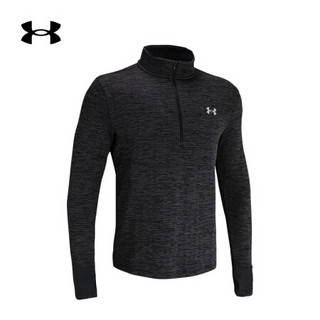 安德玛官方UA Discover男子1/2拉链跑步运动长袖T恤Under Armour1359982 黑色001 XXL