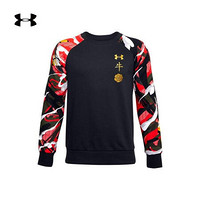 安德玛官方UA Rival新春系列男童运动训练抓绒圆领卫衣Under Armour1357590 黑色001 YXL