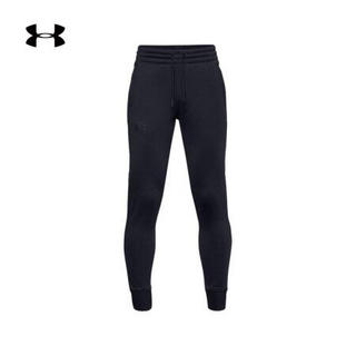 安德玛官方UA Armour Joggers男童抓绒运动长裤Under Armour1357625 黑色001 YM