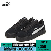 PUMA 彪马 官方 女子复古厚底休闲鞋松糕鞋 SMASH PLATFORM SD 366488 黑色-白 02 37