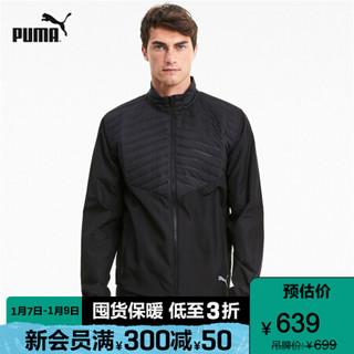 PUMA彪马官方 新款男子跑步健身训练夹棉外套 RUN 519719 黑色 01 XL