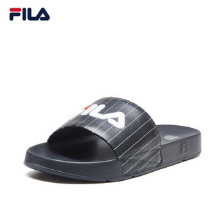 FILA 斐乐官方 DRIFTER STRIPES情侣款男子运动拖鞋2020新品厚底凉拖沙滩鞋 传奇蓝-NV-F52M044602F 41