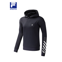 FILA ATHLETICS 斐乐男士运动卫衣2020冬季新款针织连帽套头衫 RD宝蓝-NV 180/100A/XL