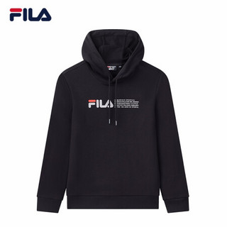 FILA 斐乐官方 男子连帽卫衣 2020冬季新款简单logo针织卫衣潮 传奇蓝-NV 175/96A/L