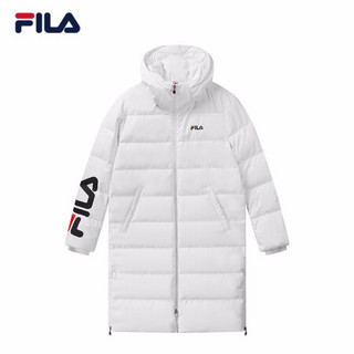 FILA 斐乐官方 情侣羽绒服2020冬季新款中长款厚款保暖羽绒外套男 标准白-WT 175/96A/L