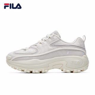 FILA 斐乐官方 女老爹鞋 2020秋冬休闲时尚运动鞋女鞋齿轮鞋 白沙-WS 37.5