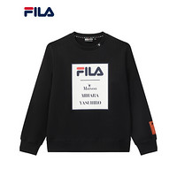 FILA × MIHARA 男子套头卫衣 2020冬季新款简洁联名卫衣潮 正黑色-BK 175/96A/L