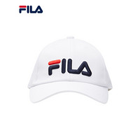 FILA 斐乐官方情侣棒球帽2020秋季新款经典基础潮流街头男女帽子 标准白-WT XS