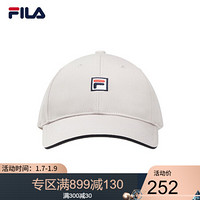 FILA 斐乐官方情侣棒球帽2021春季新款刺绣LOGO棒球帽 祁灰色-GY XS