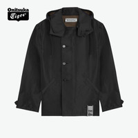 Onitsuka Tiger鬼塚虎男性连帽外套 连帽可拆卸外套2181A344-001 黑色 M
