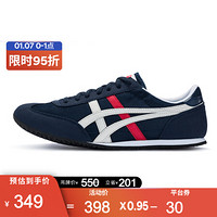 Onitsuka Tiger鬼塚虎运动鞋女鞋MACHU RACER 休闲鞋慢跑鞋男DQ303 海军蓝/乳白 39.5