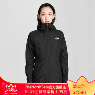 TheNorthFace北面硬壳夹克女户外防水透气上新|4N9S JK3/黑色 M