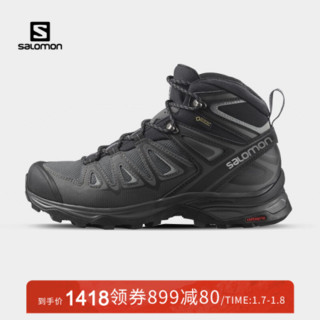 萨洛蒙（Salomon）女款 户外运动防水透气中帮登山徒步鞋 X ULTRA 3 MID GTX 磁铁灰 404756 UK4(36 2/3)