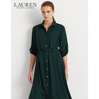 RALPH LAURENLauren/拉夫劳伦女装 2020年秋季衬衫式喇叭连衣裙60386 300-绿色 0