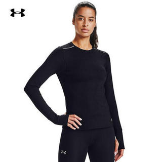 安德玛官方UA Empowered女子跑步运动圆领长袖T恤Under Armour1356192 黑色001 M