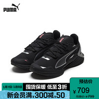 PUMA彪马官方 新款女子经典健身训练跑步鞋 ULTRARIDE 193760 黑色-金属银 01 39