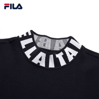 FILA 斐乐官方 男士编织衫2020冬季新款舒适时尚套头针织上衣男 传奇蓝-NV 185/104A/XXL